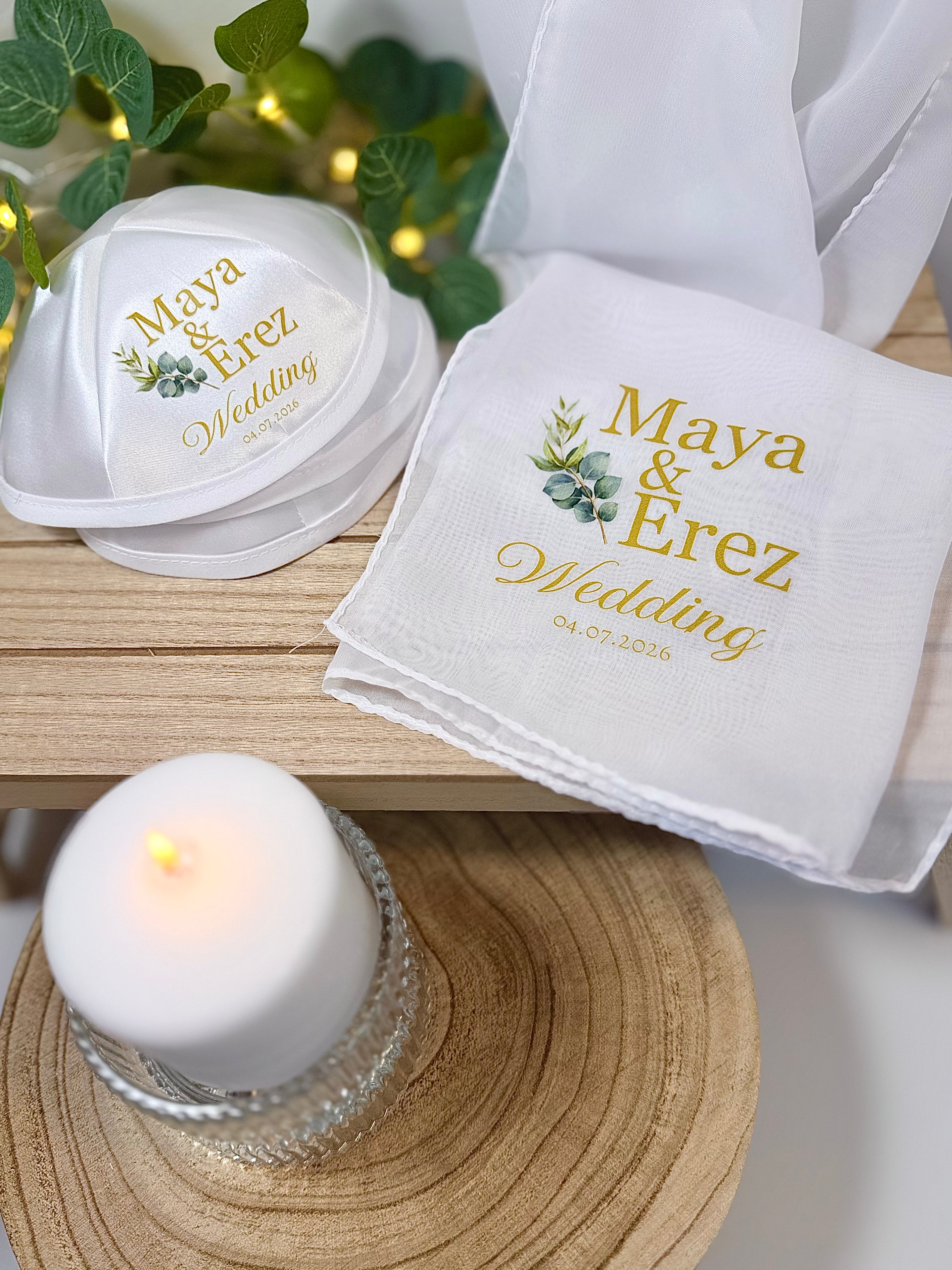 Eucalyptus Greenery – Wedding Kippah
