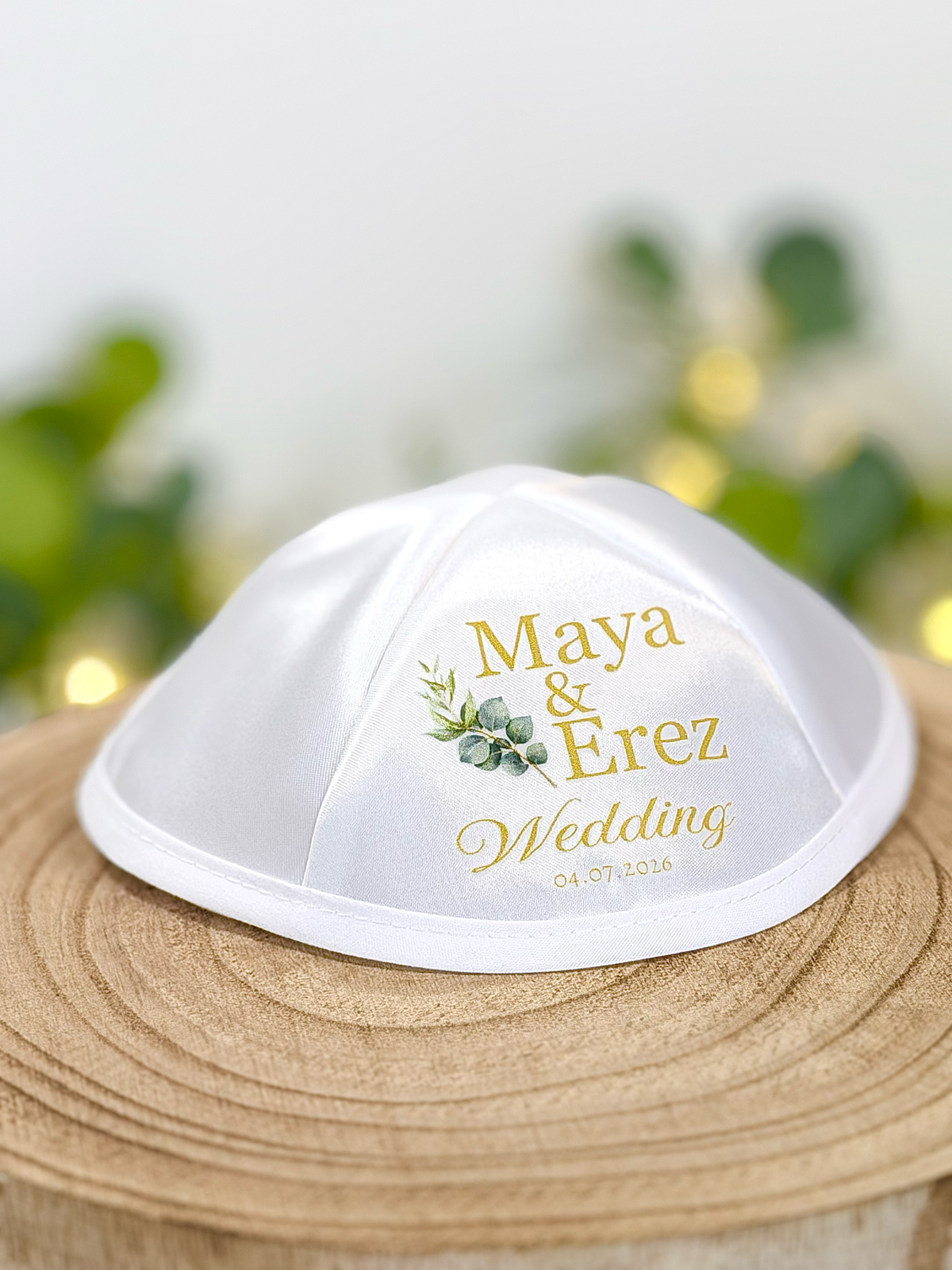 Eucalyptus Greenery – Wedding Kippah