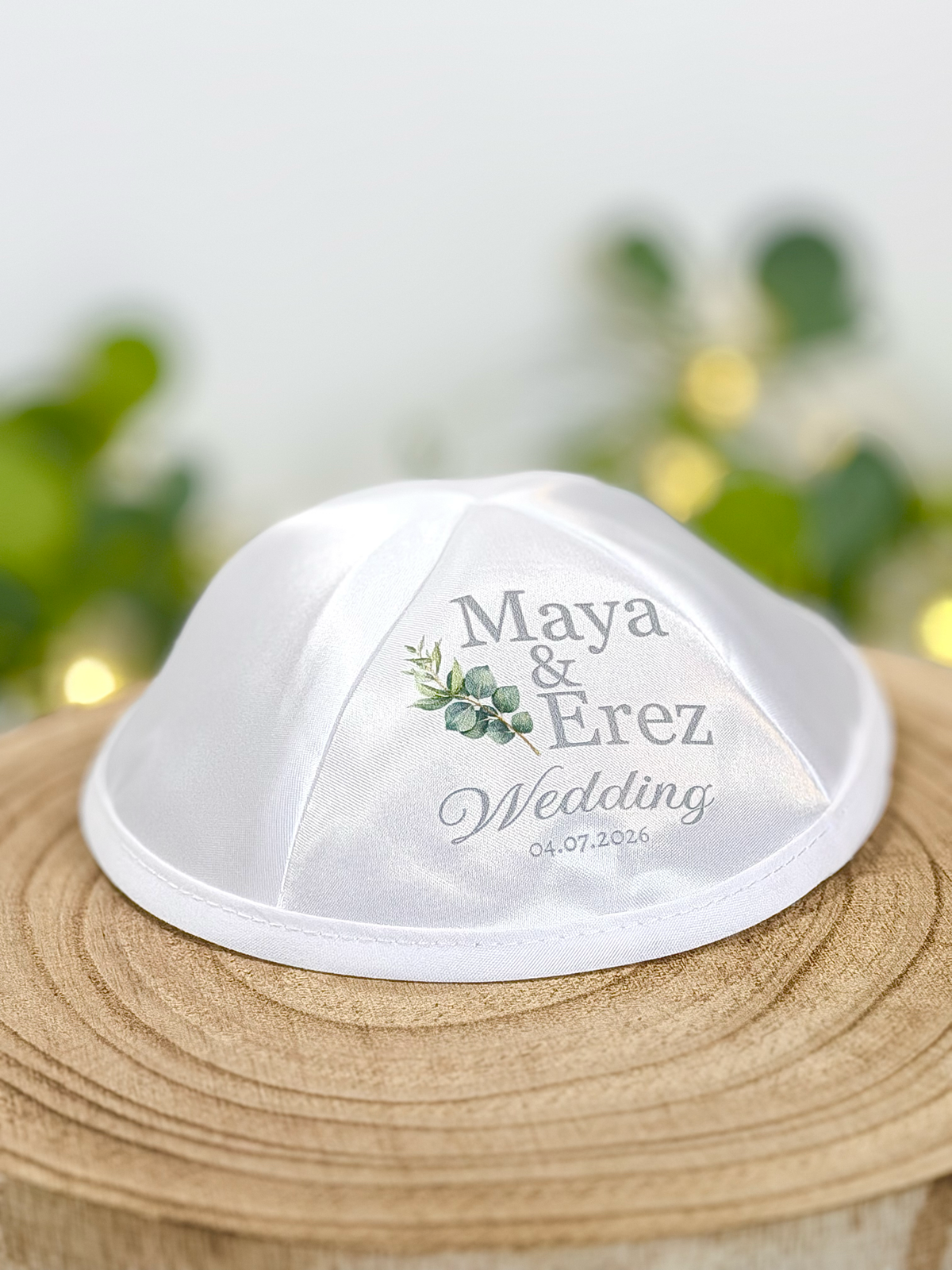 Eucalyptus Greenery – Wedding Kippah