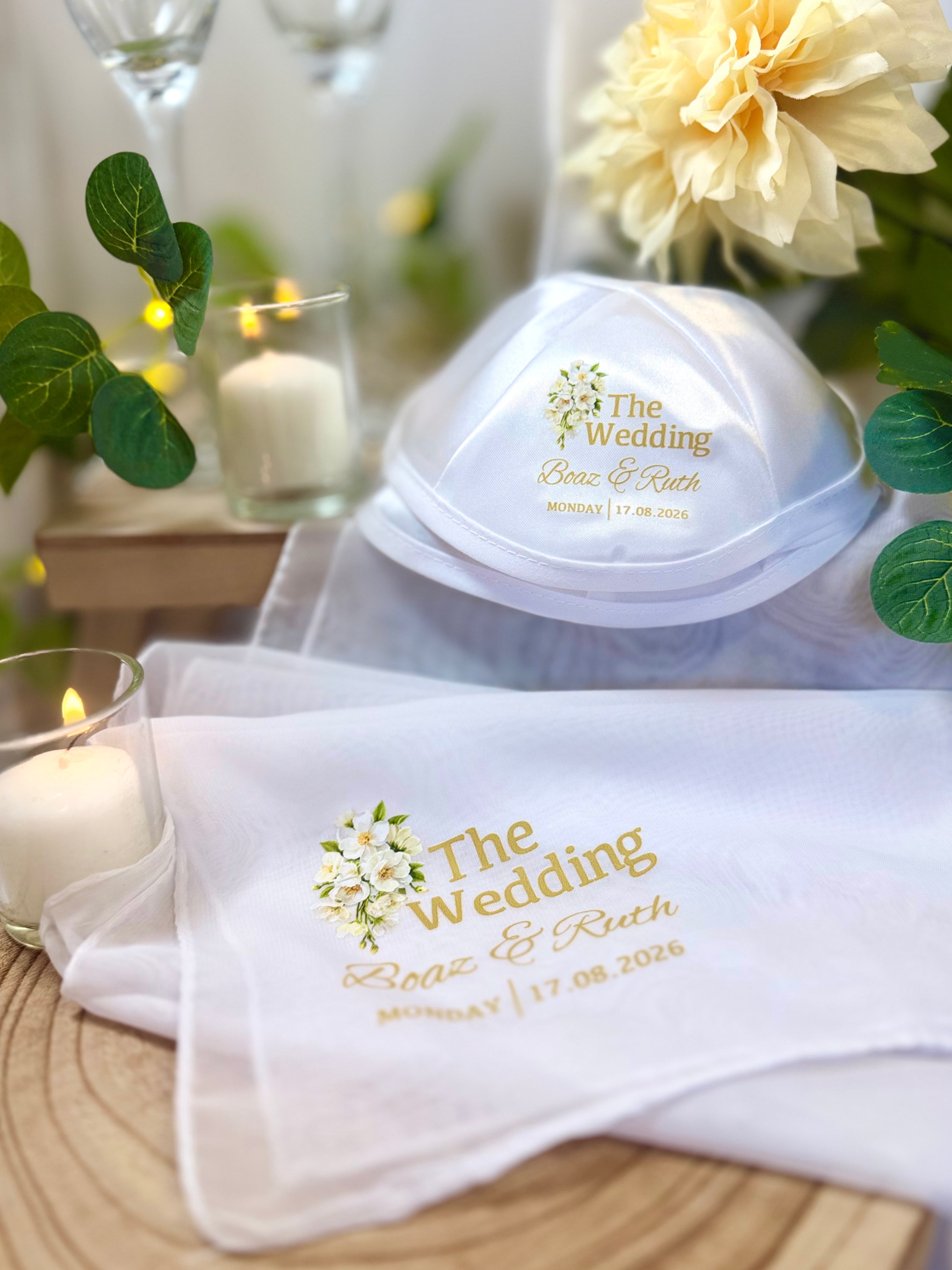 Floral Bouquet (Classic) – Wedding Kippah