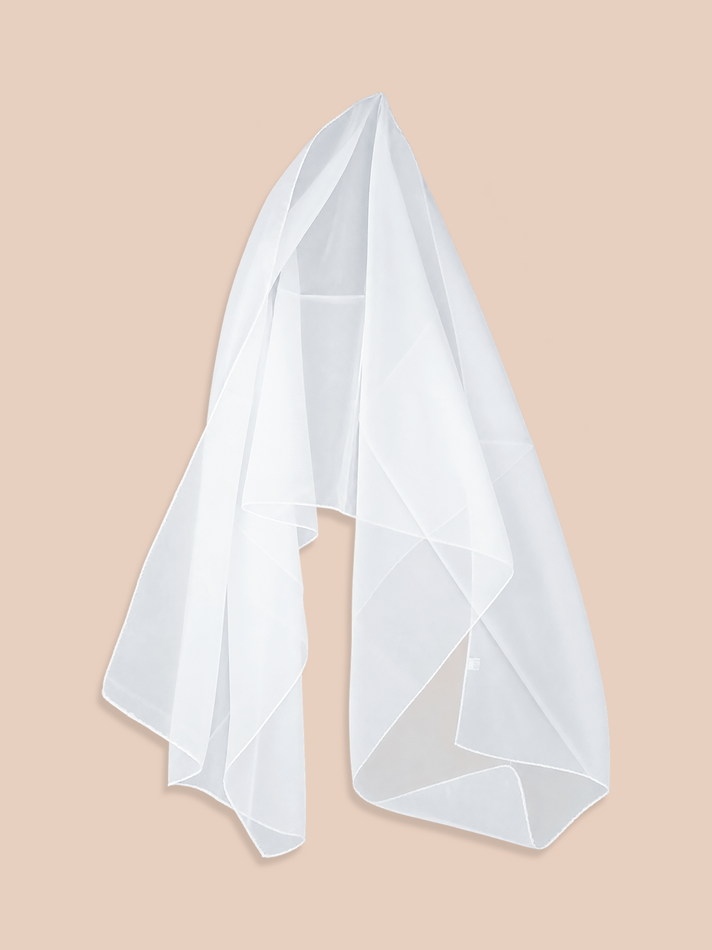 Blank white chiffon shawl hanging