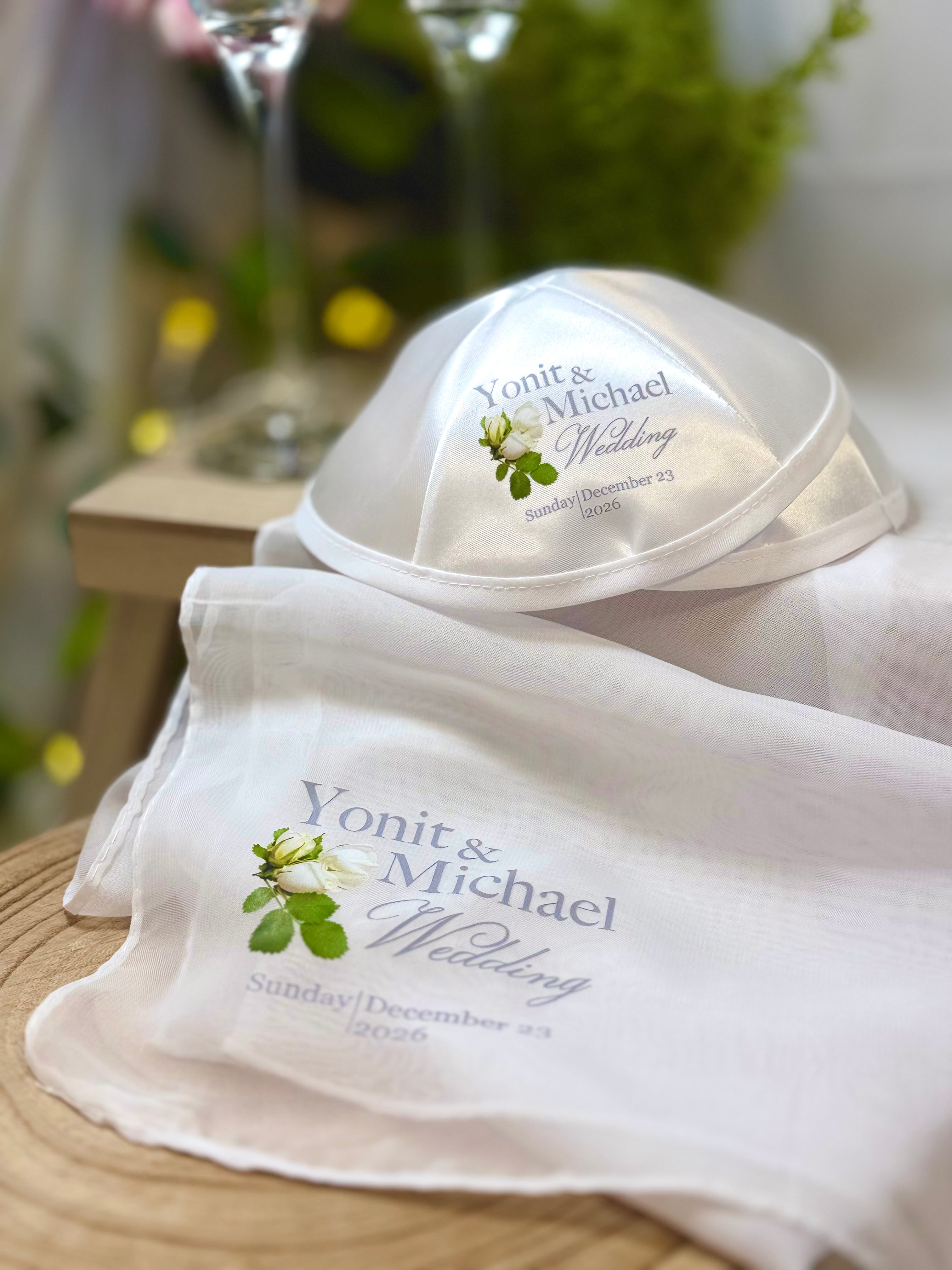 White Rose – Wedding Kippah