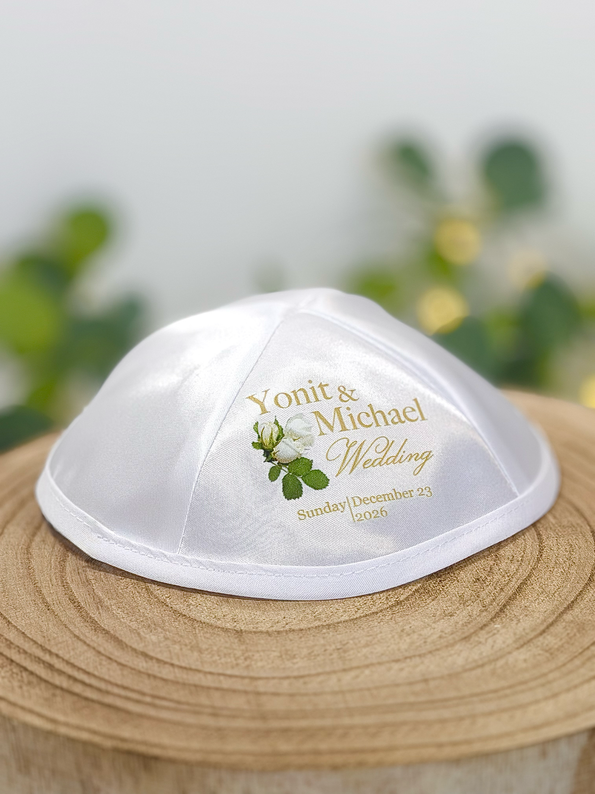 White Rose – Wedding Kippah