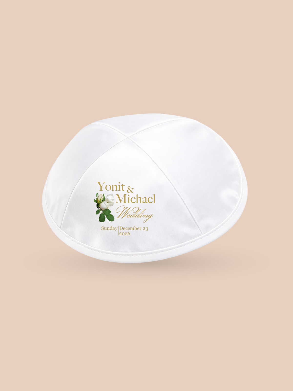 White Rose – Wedding Kippah