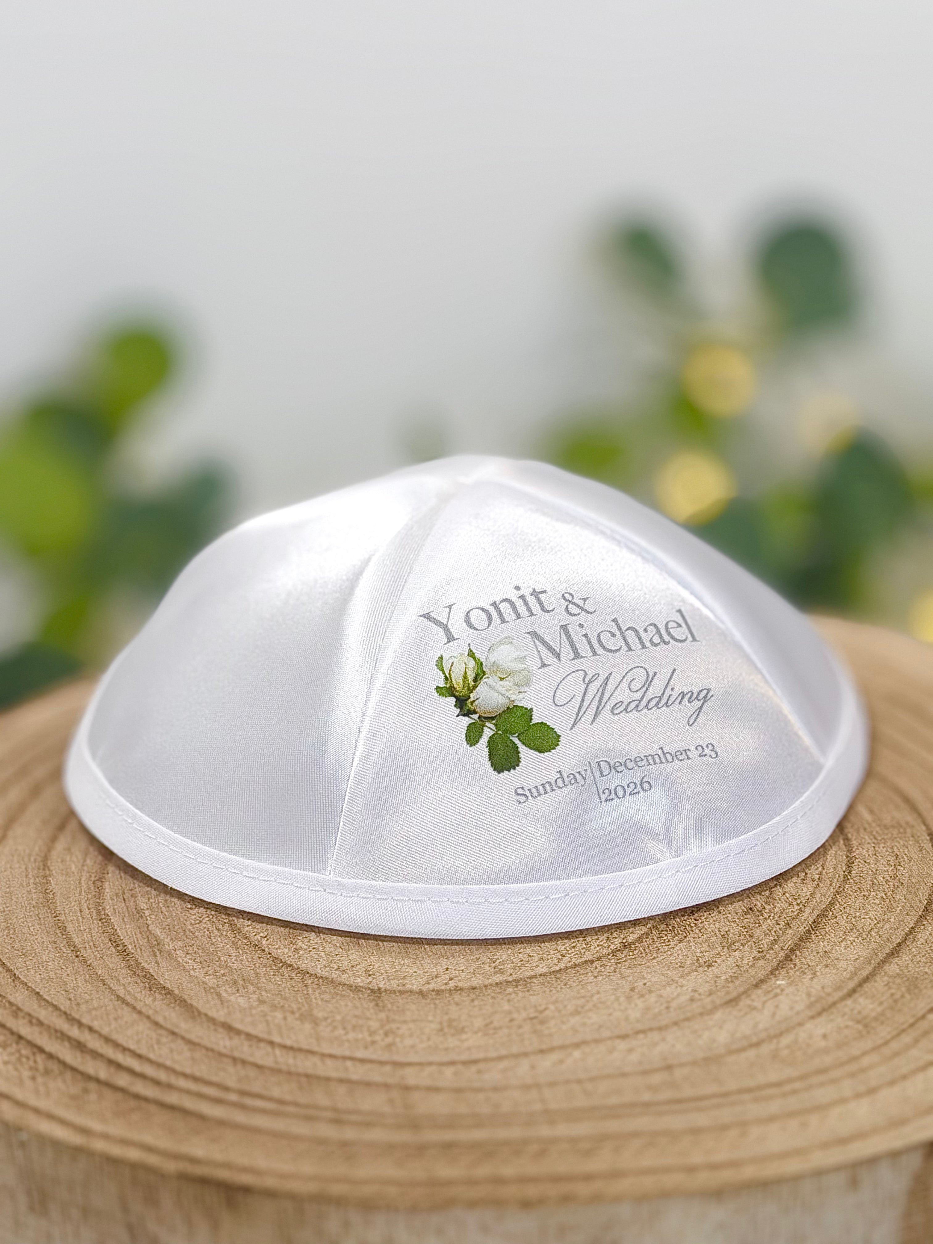 White Rose – Wedding Kippah